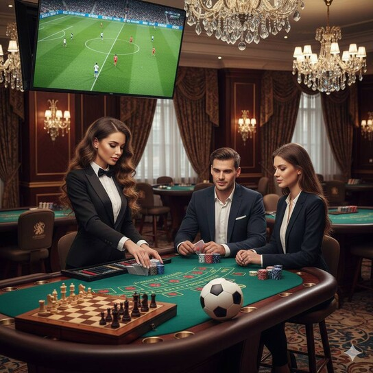 Overview of a luxurious online casino interface